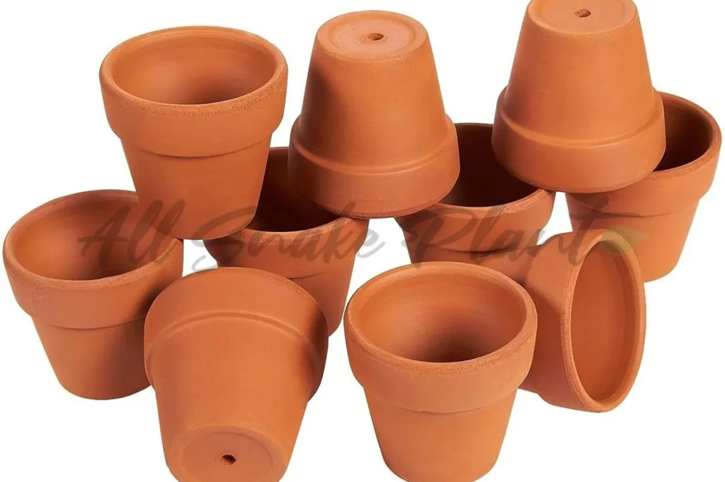 terracotta pot with drainage holes